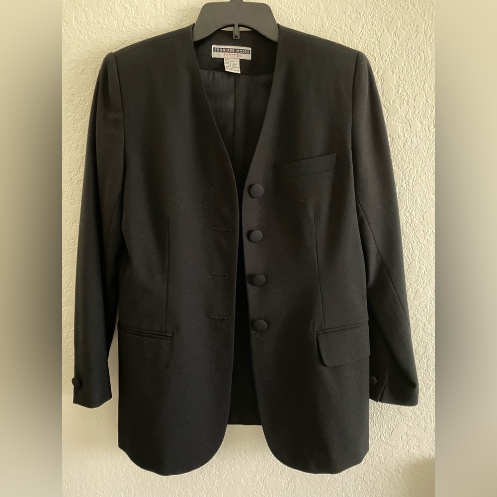 Jennifer Moore black coat